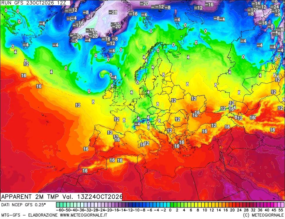 mappa Temp percepita