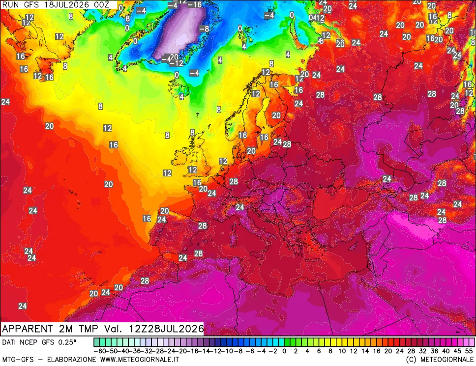 mappa Temp percepita