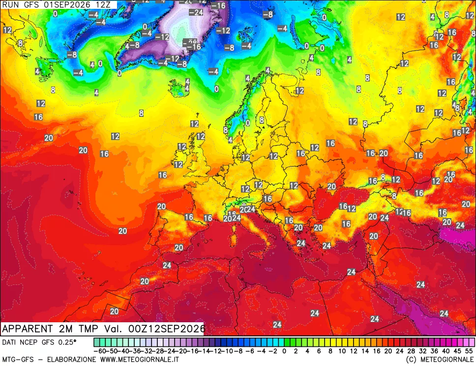 mappa Temp percepita