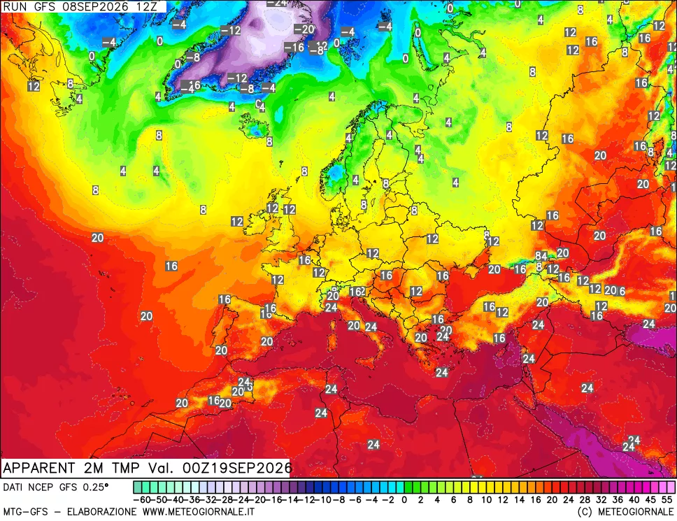 mappa Temp percepita