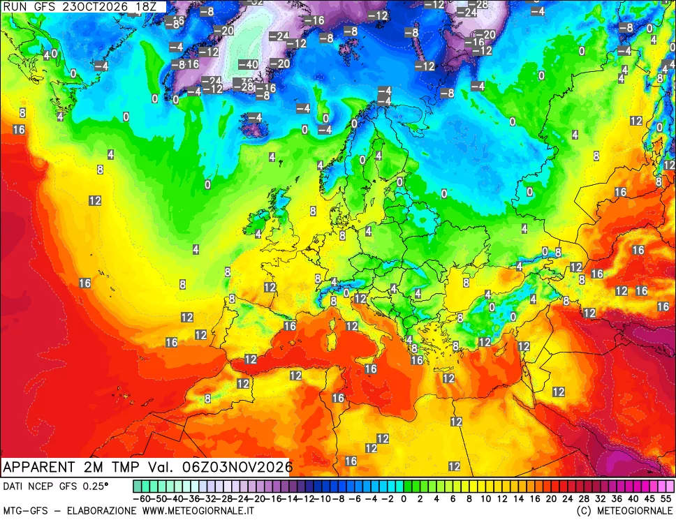 mappa Temp percepita