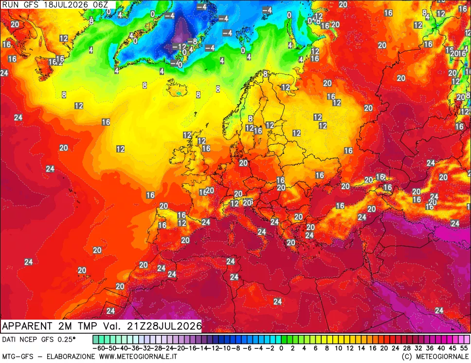 mappa Temp percepita