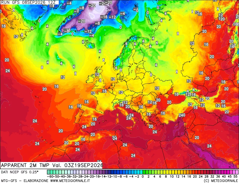 mappa Temp percepita