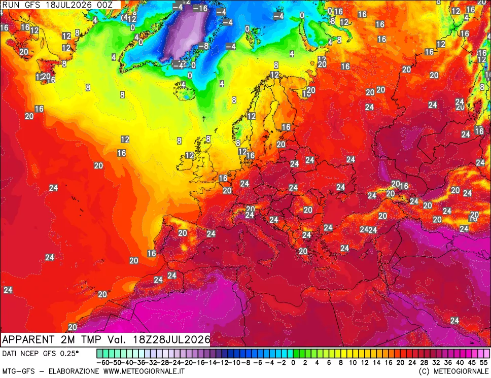 mappa Temp percepita