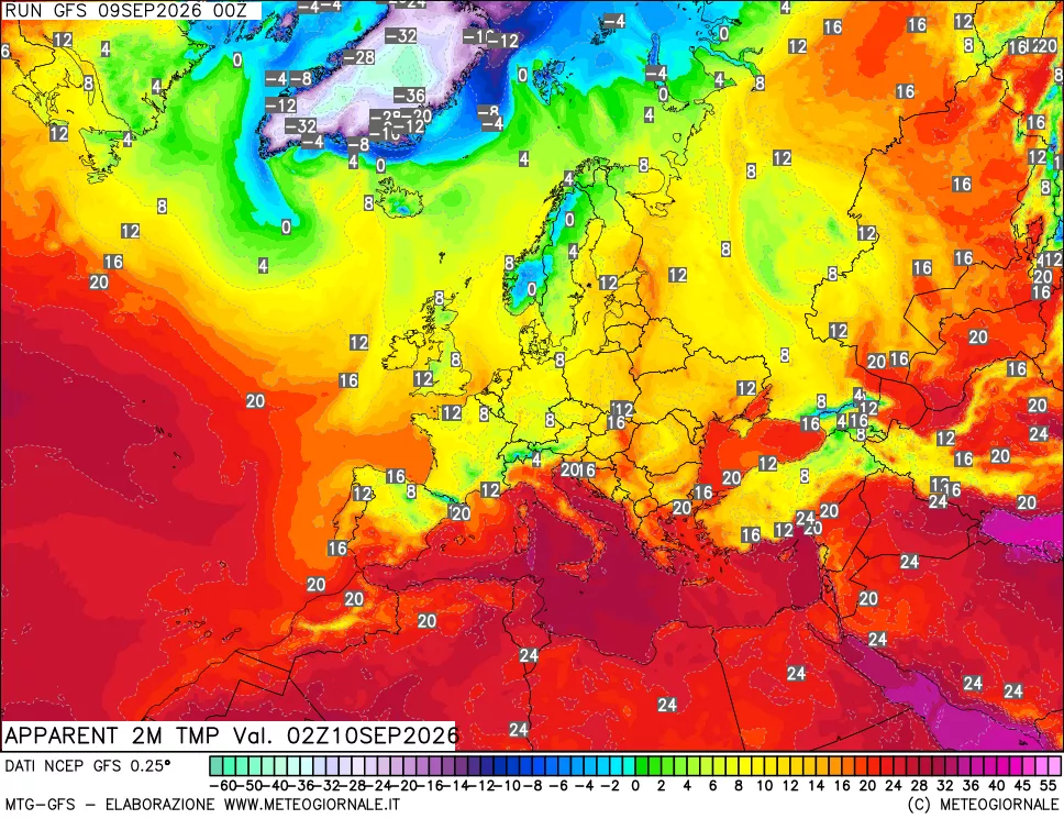 mappa Temp percepita