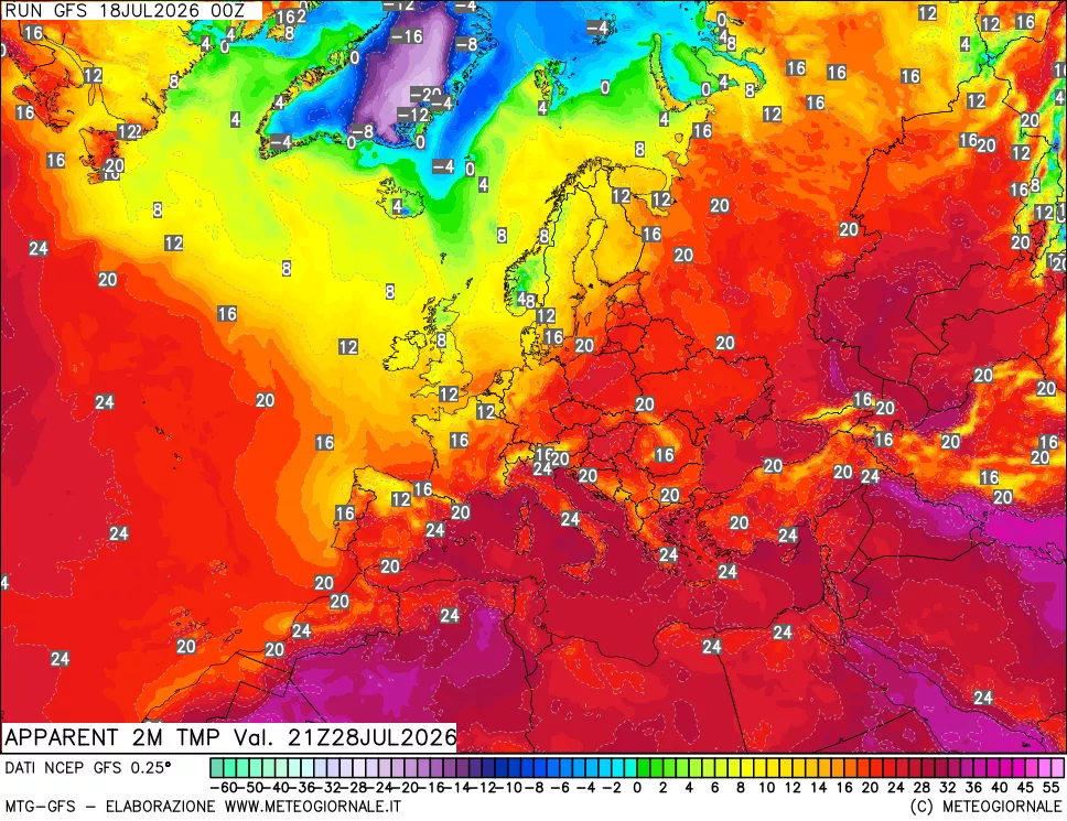 mappa Temp percepita