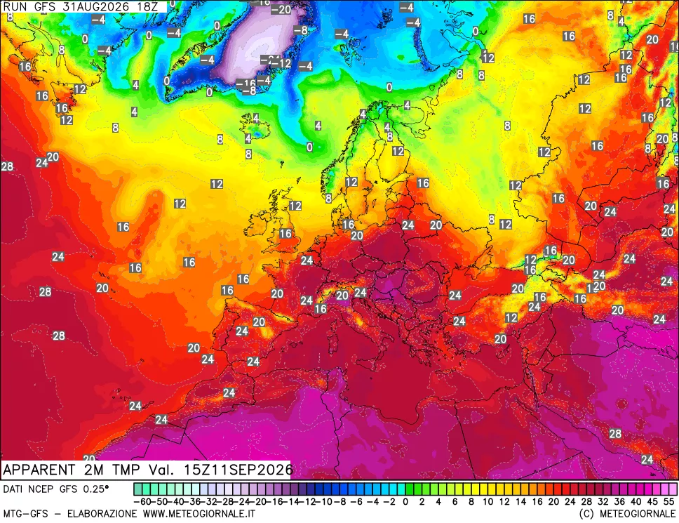 mappa Temp percepita