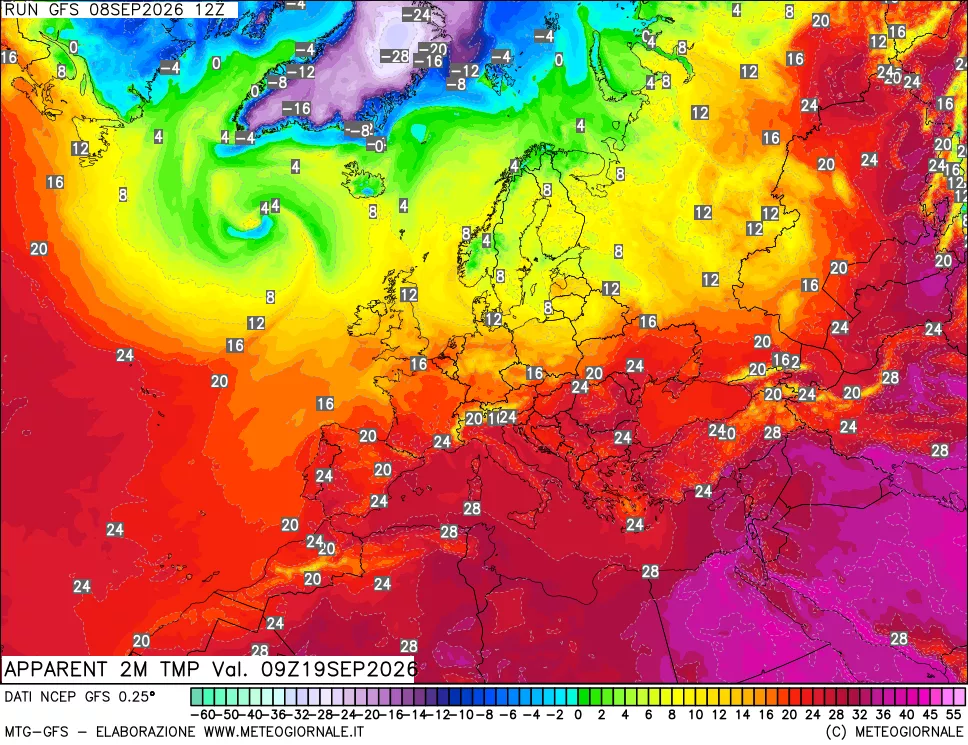 mappa Temp percepita