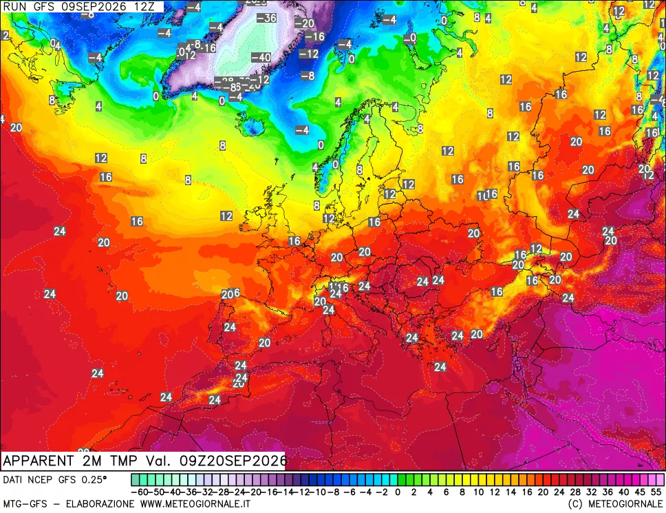 mappa Temp percepita