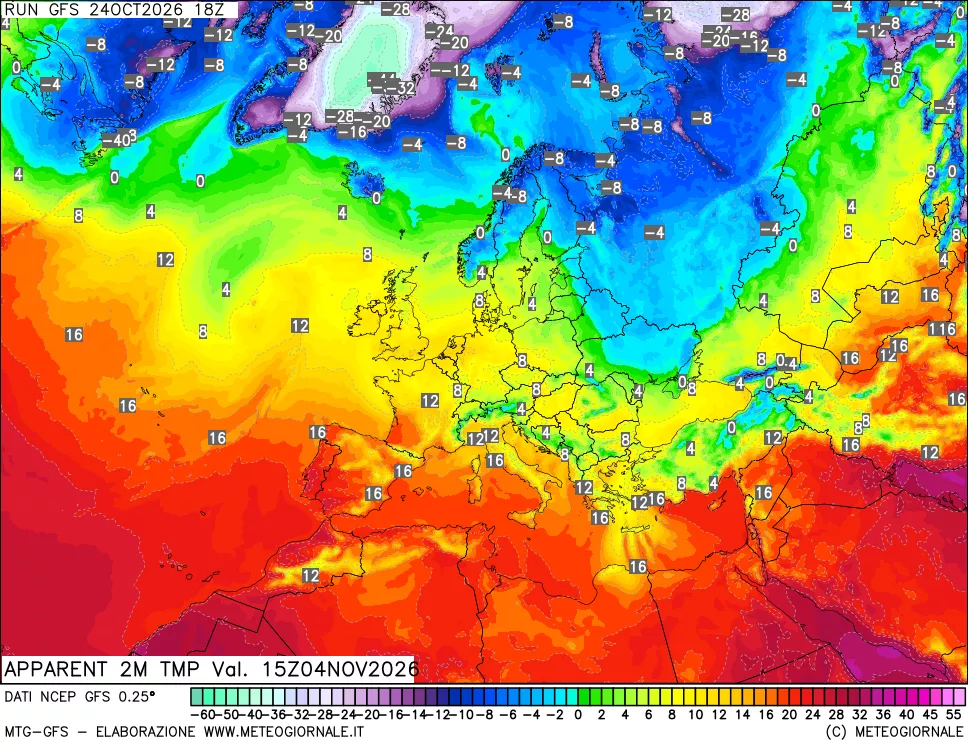 mappa Temp percepita