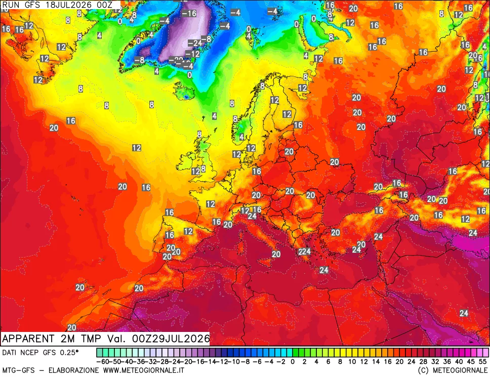mappa Temp percepita