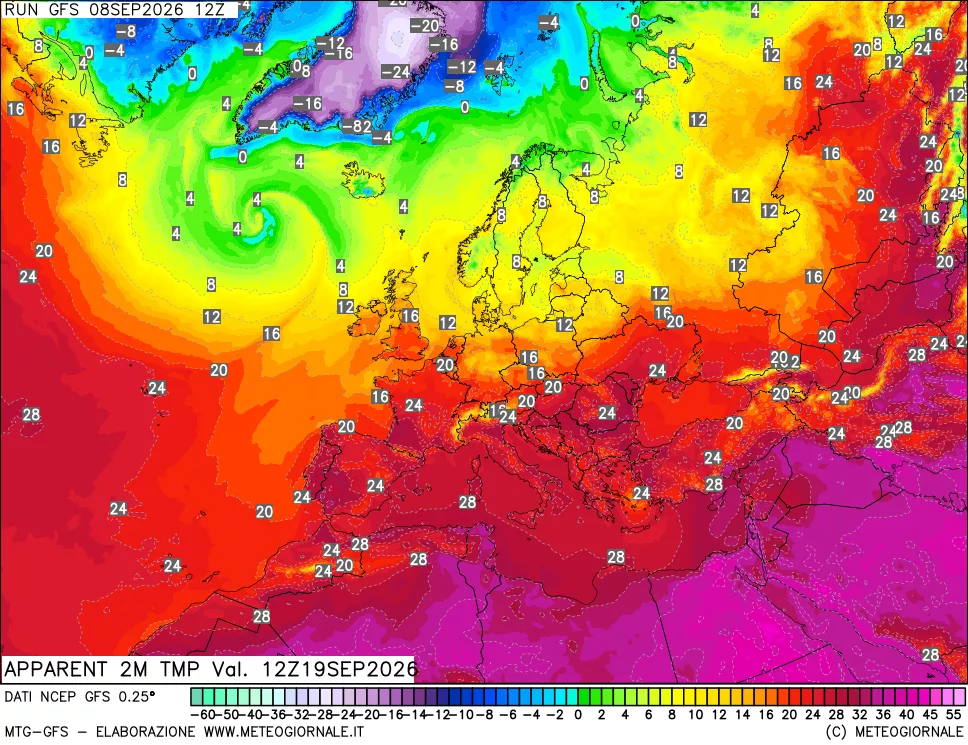 mappa Temp percepita