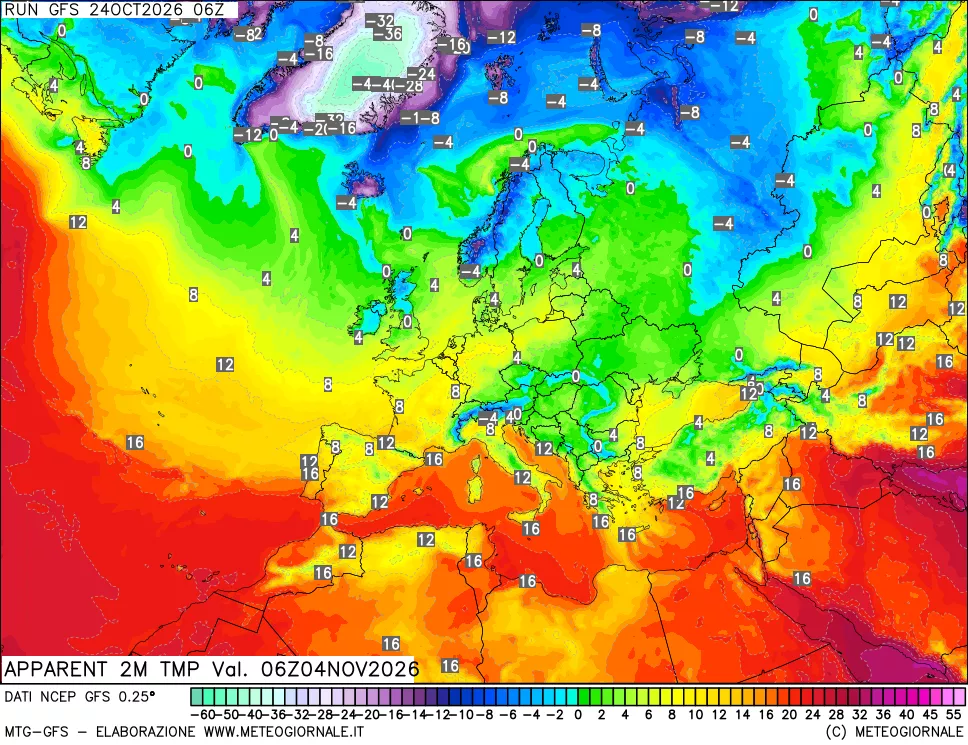 mappa Temp percepita