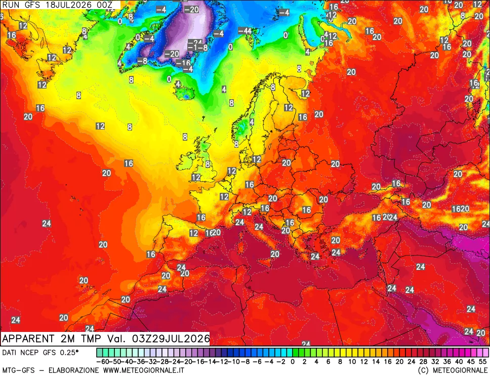 mappa Temp percepita