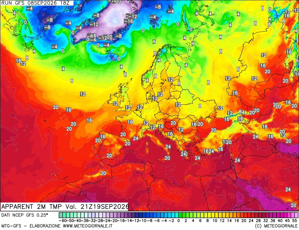mappa Temp percepita