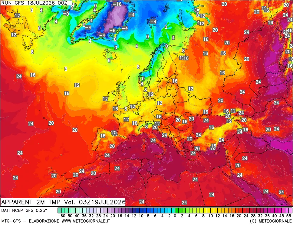mappa Temp percepita