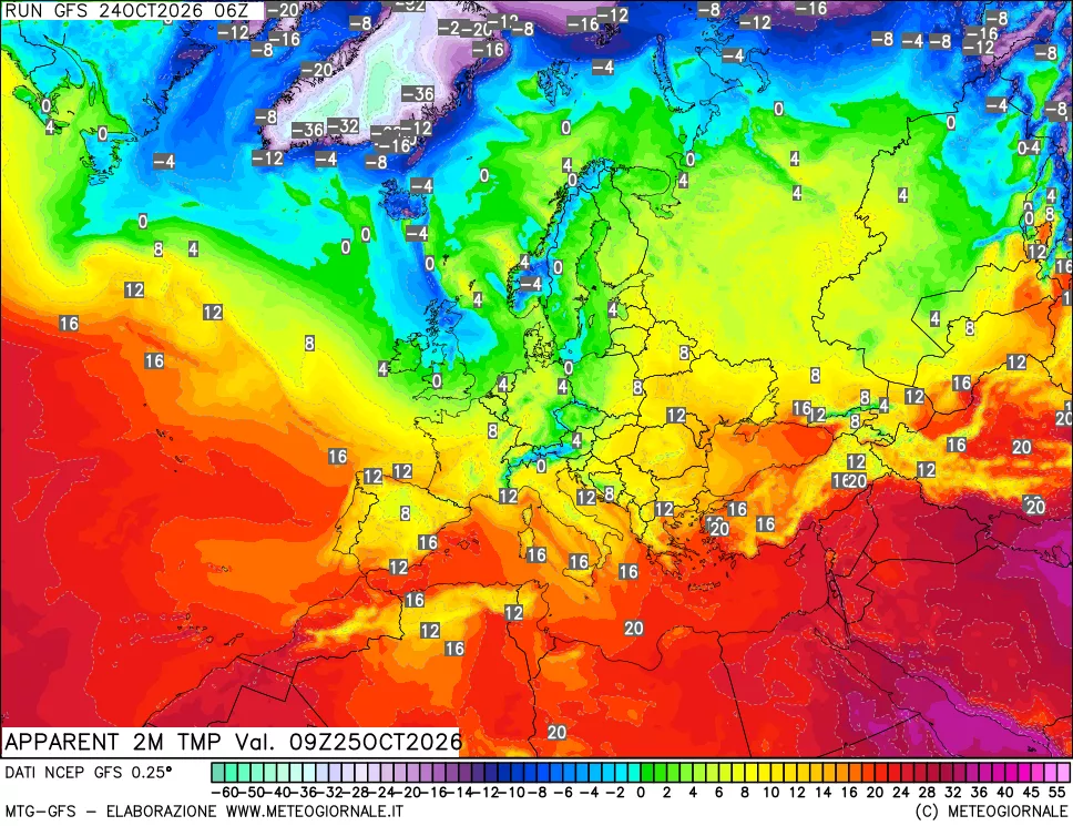 mappa Temp percepita
