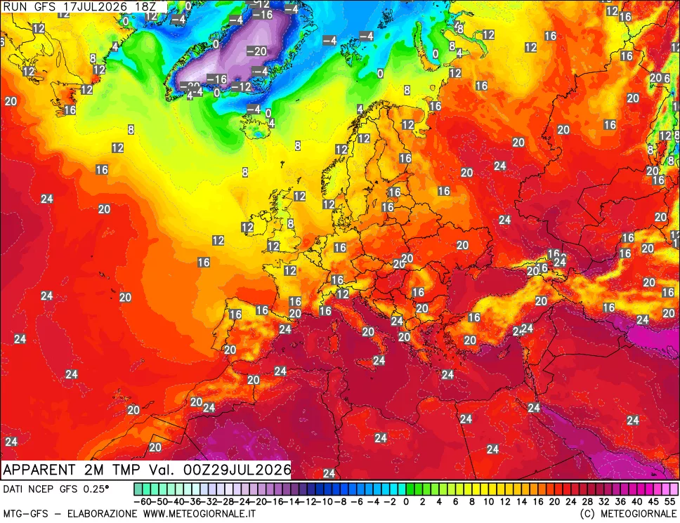mappa Temp percepita