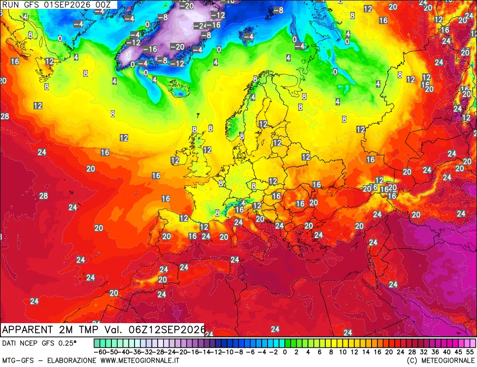mappa Temp percepita