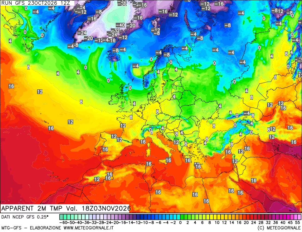 mappa Temp percepita