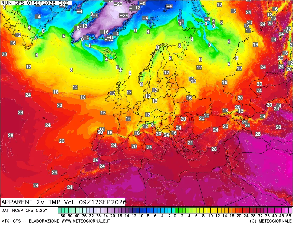mappa Temp percepita