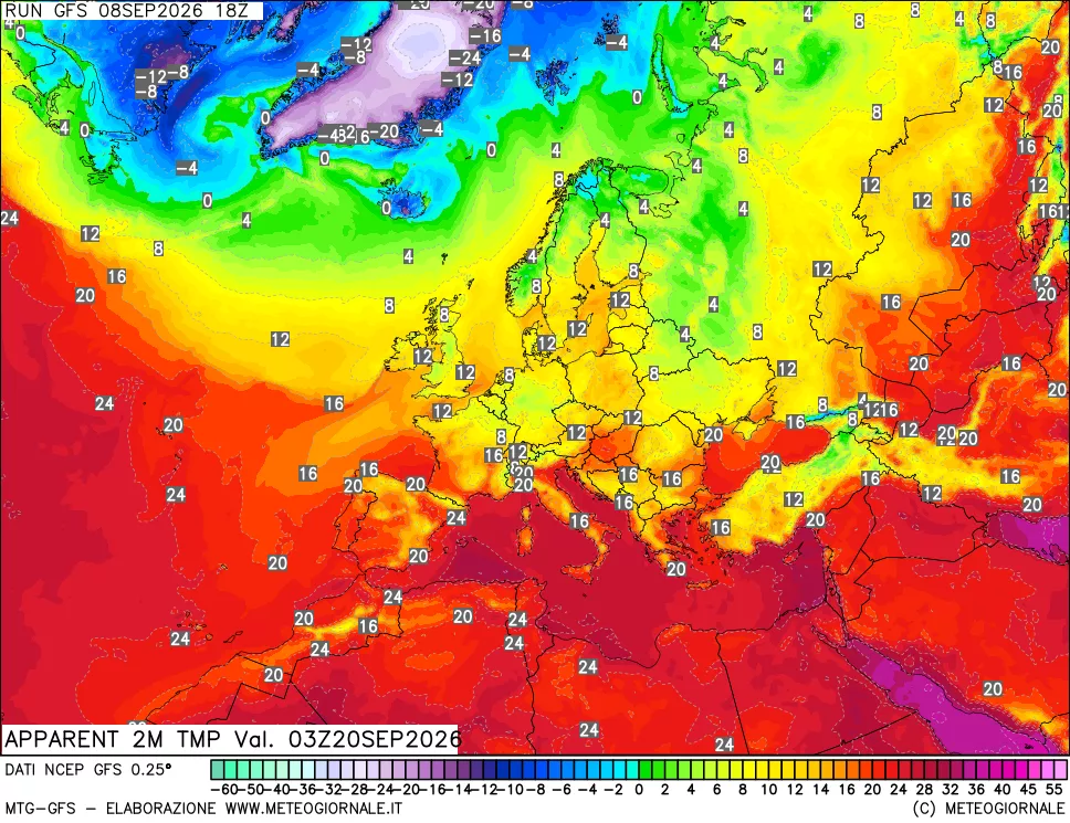 mappa Temp percepita