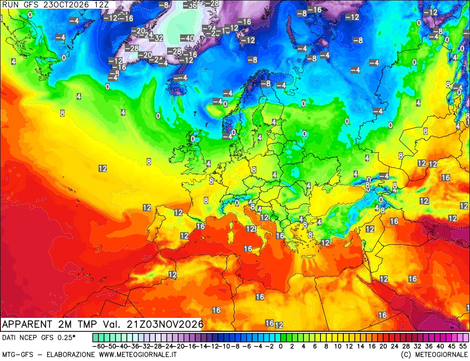 mappa Temp percepita