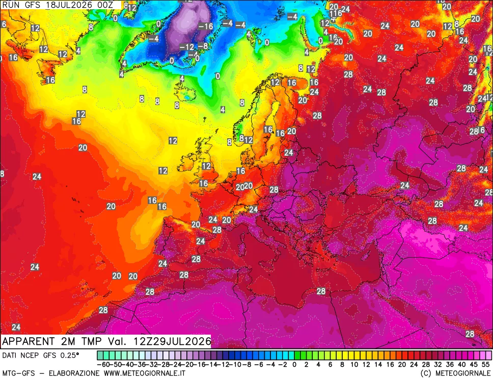 mappa Temp percepita