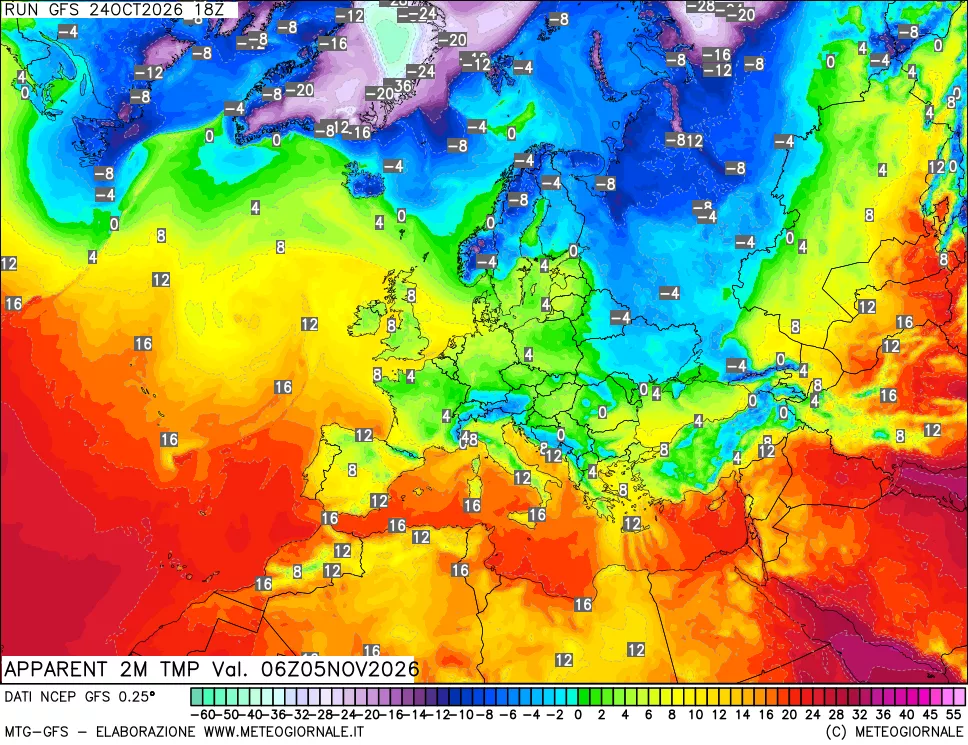 mappa Temp percepita