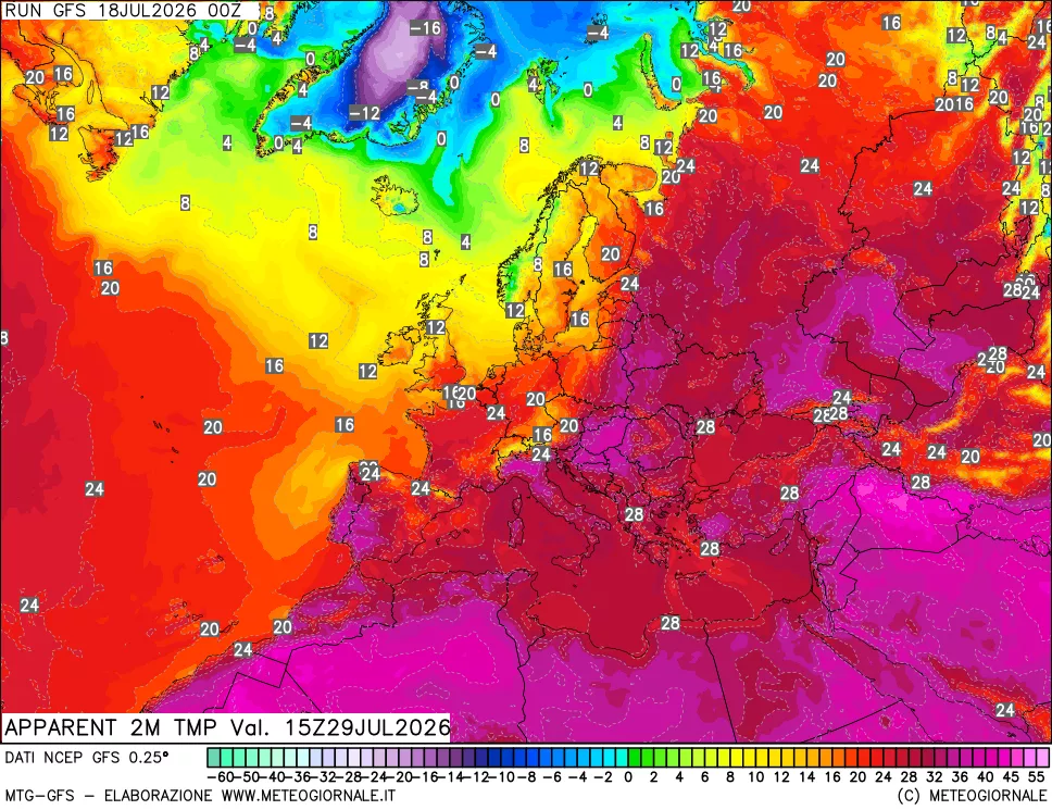 mappa Temp percepita