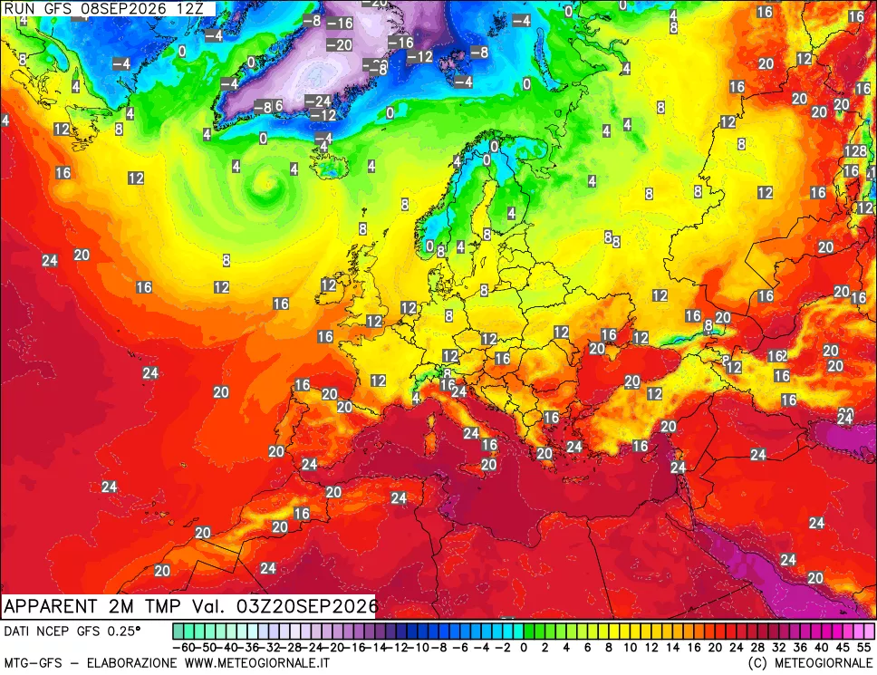mappa Temp percepita