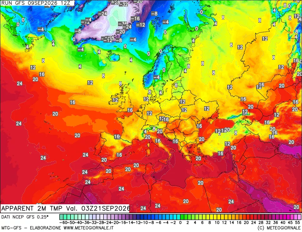 mappa Temp percepita