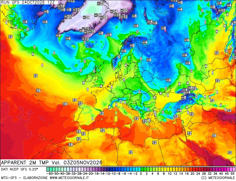 mappa Temp percepita