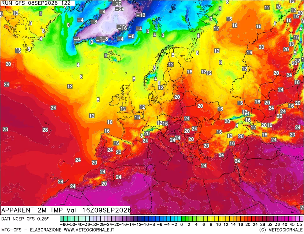 mappa Temp percepita