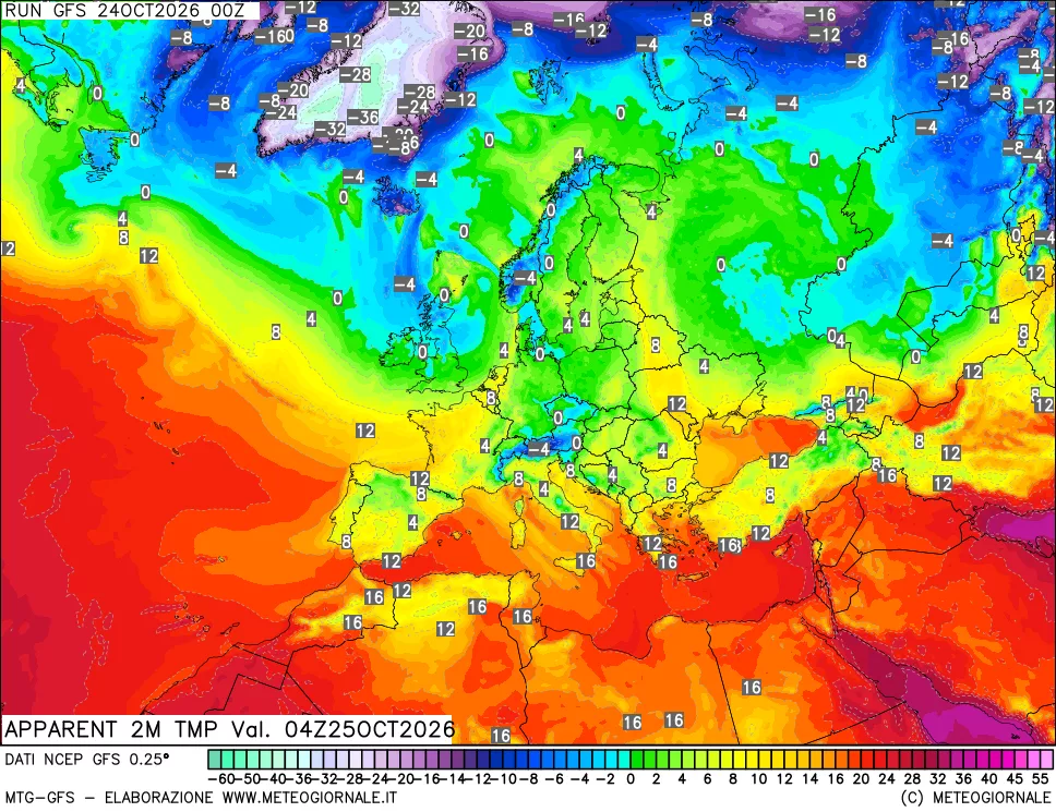 mappa Temp percepita
