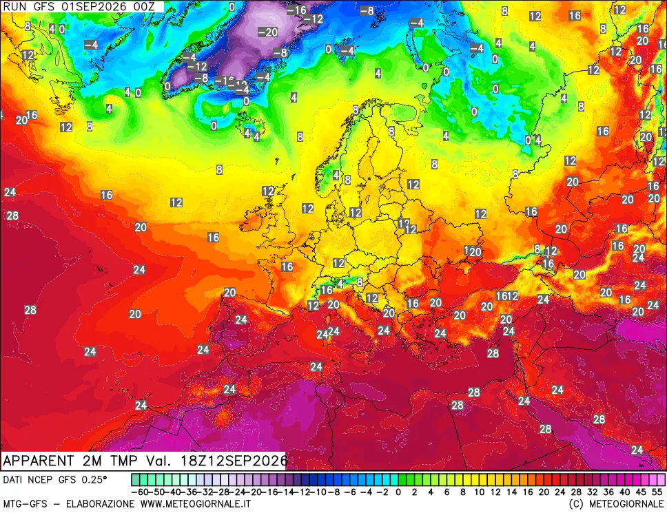 mappa Temp percepita