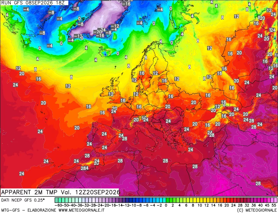 mappa Temp percepita