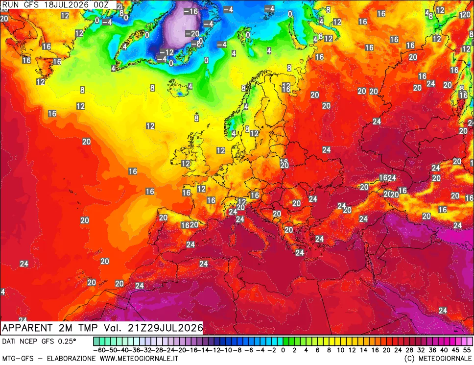 mappa Temp percepita