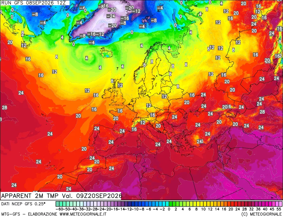 mappa Temp percepita