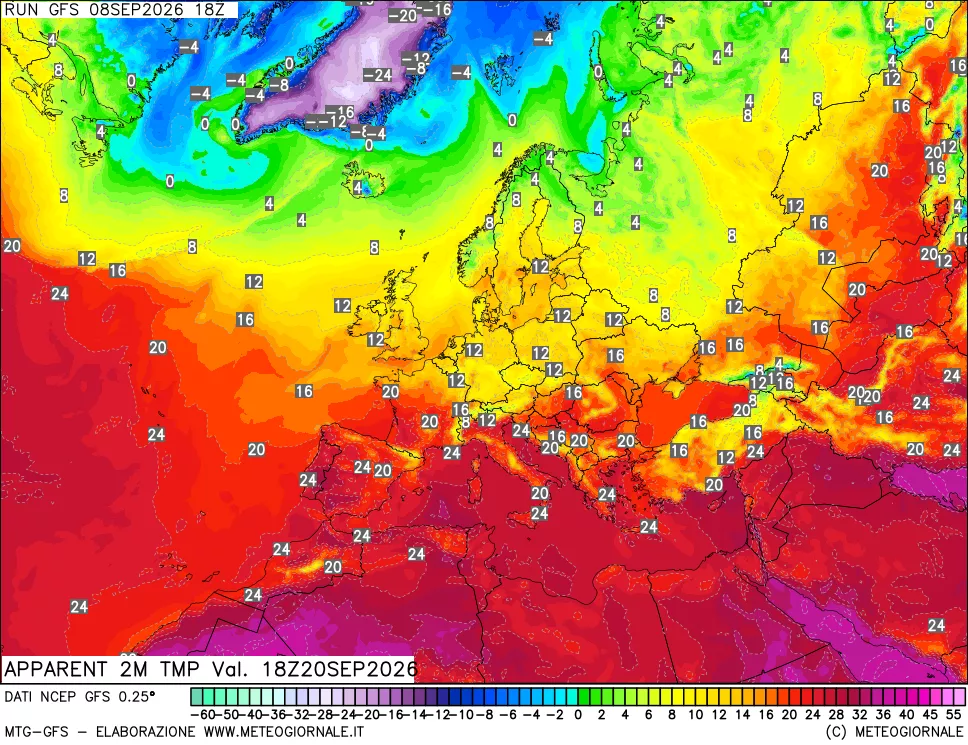 mappa Temp percepita
