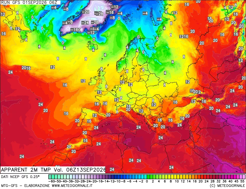 mappa Temp percepita