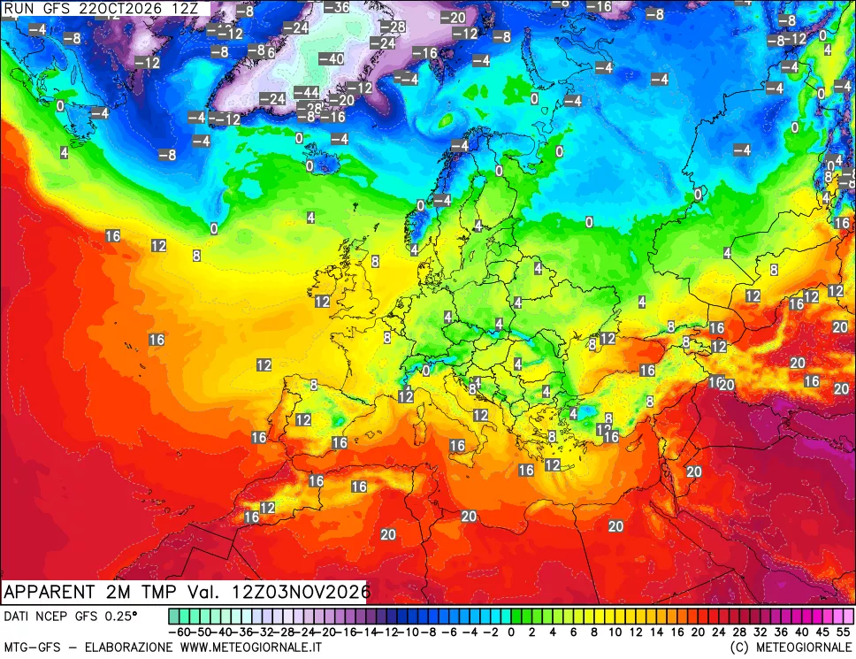 mappa Temp percepita