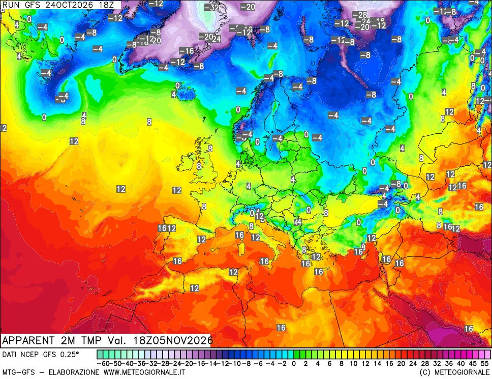 mappa Temp percepita