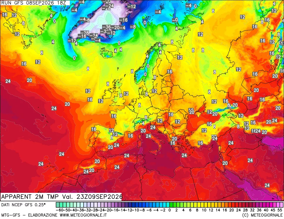mappa Temp percepita