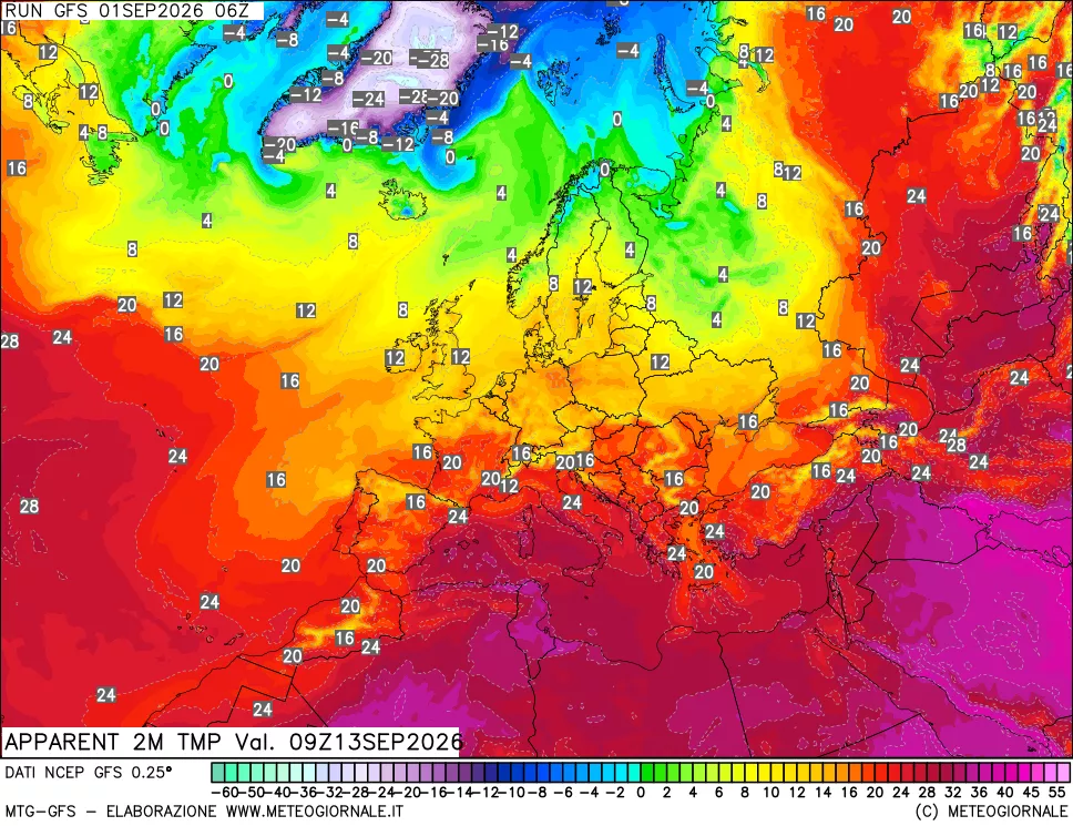 mappa Temp percepita