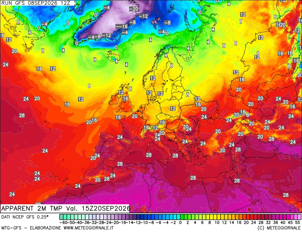 mappa Temp percepita