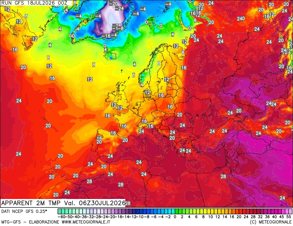 mappa Temp percepita