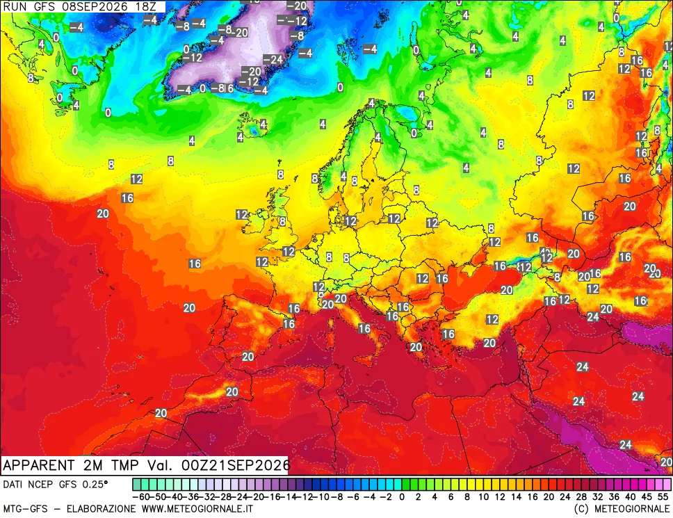 mappa Temp percepita