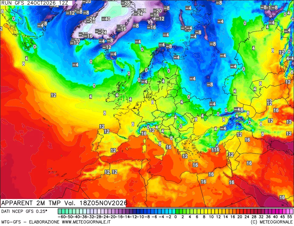 mappa Temp percepita