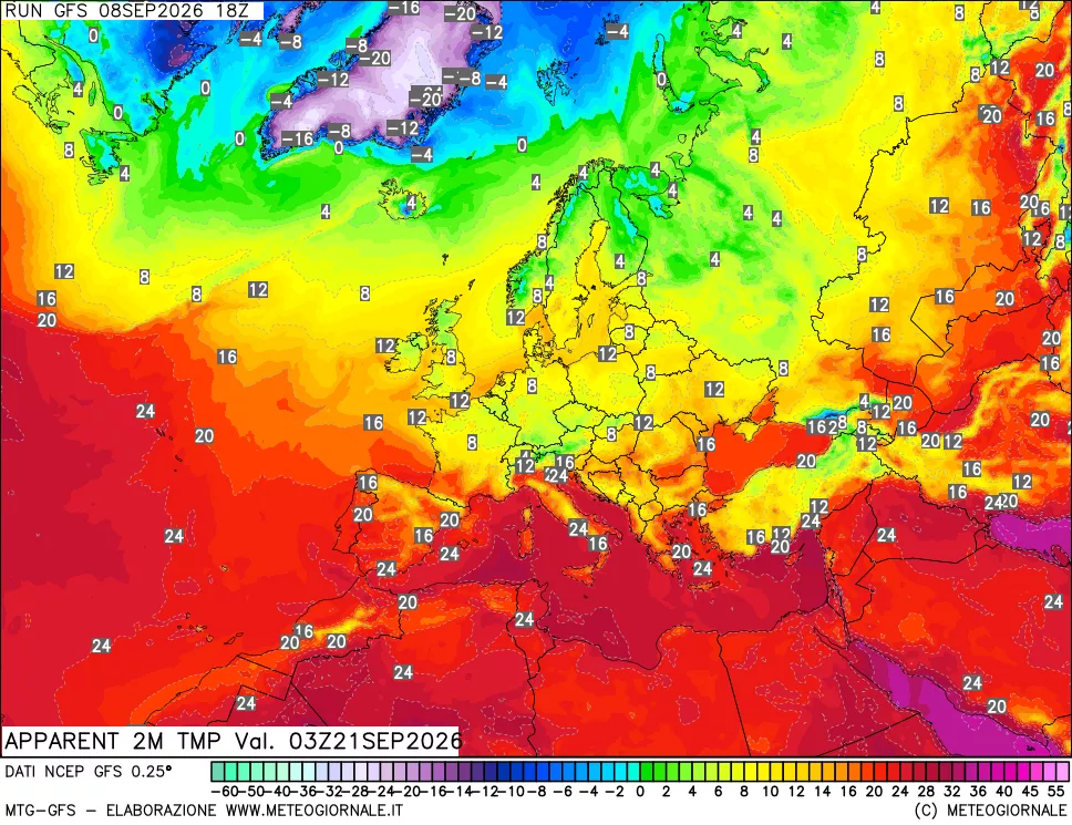 mappa Temp percepita